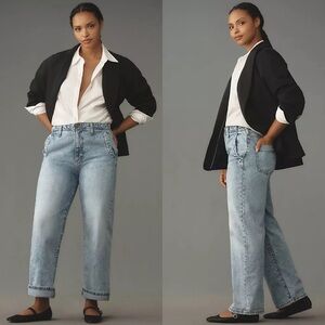 Anthropologie Pilcro The Lonnie Cuffed High-Rise Crop Jeans